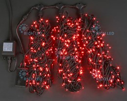 Гирлянда уличная для дерева Rich LED RL-T3*20N2-B/R Спайдер 3 нити по 20м, IP54 черный провод, красный свет, 8 режимов