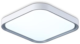 Светильник потолочный светодиодный квадратный белый/серый 25*6см, 18Вт, 5000К, минимализм, хай-тек IP20