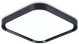 Светильник потолочный светодиодный квадратный белый/черный 25*6см, 18Вт, 5000К, минимализм, хай-тек IP20