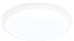 Светильник потолочный светодиодный круглый белый, IP44, влагозащищенный, подходит для ванной D26см*5,5см 22Вт 6400К минимализм, для кухни, для прихожей, для офиса