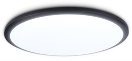 Светильник потолочный светодиодный круглый белый/черный, IP44, влагозащищенный, подходит для ванной D45см*5,5см 48Вт 6400К минимализм, для кухни, для прихожей, для офиса