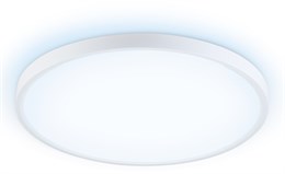 Светильник потолочный светодиодный круглый белый, IP44, влагозащищенный, с парящим эффектом, подсветка основания, подходит для ванной D37,5см*4см 33Вт+10Вт 6400К минимализм, для кухни, для прихожей, для офиса