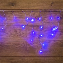 УЦЕНКА Гирлянда Айсикл (бахрома) светодиодная Neon-night , синий свет 1,8х0,5 м, IP20 220В 255-013, сетевой шнур 3м, прозрачный провод, с контроллером, 8 режимов свечения
