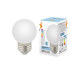 Лампа светодиодная для декоративной подсветки UNIEL шар белый 0,65Вт Е27