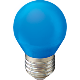 Лампа светодиодная Ecola цветная синяя Е27 5Вт шар