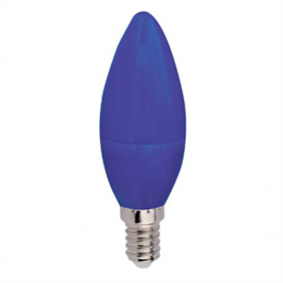 Лампа светодиодная Ecola цветная синяя Е14 6Вт свеча