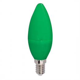 Лампа светодиодная Ecola цветная зеленая Е14 6Вт свеча