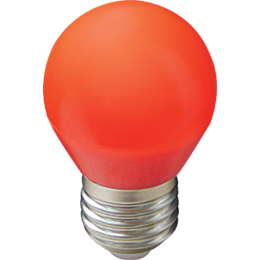 Лампа светодиодная Ecola цветная красная Е27 5Вт шар
