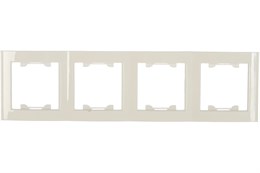 Четырехместная вертикальная рамка, белая UNIVersal Бриллиант 7947496