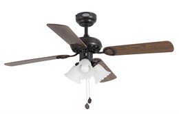 Люстра-вентилятор Faro LISBOA Ø107CM BROWN 4 BLADES 3 X E27 60W 33102oz, 2 цвета у лопастей с реверсом