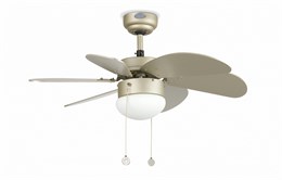 Люстра-вентилятор Faro PALAO Ø82CM GREY 6 BLADES 1 X E14 40W 33186oz со шнуром 1 цвет у лопастей с реверсом серый