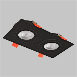 Точечный поворотный светильник GU10 2x50W черный IL.0029.0008-2-BK IL.0029.0008-2-BK
