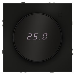 Терморегулятор электронный VOLTUM S70 с индикацией и датчиком, для теплого пола, (черный матовый) VLS070108
