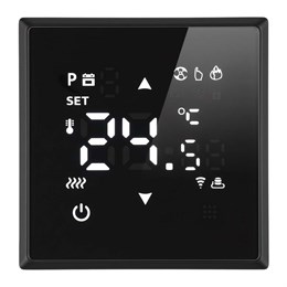 Терморегулятор Wi-Fi (механизм), STEKKER, 250В, 3500Вт, серия Эмили, RSW00-5119-05, черный уголь, soft touch 50377 50377