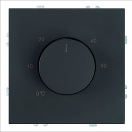 Терморегулятор механический (механизм), STEKKER, 230В, 3500Вт, серия Эмили, RSW00-5120-05, черный уголь, soft touch 50713 50713