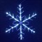 Световая фигура новогодняя светодиодная Снежинка большая белый свет постоянное свечение D510мм IP44, украшение на Новый Год - фото 1212842