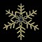 Световая фигура новогодняя светодиодная Снежинка большая желтая, динамическое свечение 950*950мм IP44, украшение на Новый Год - фото 1213032