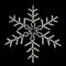 Световая фигура новогодняя светодиодная Снежинка большая белый свет, динамическое свечение, 95*95см IP44, украшение на Новый Год - фото 1213034