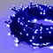Гирлянда нить уличная интерьерная, светодиодная, новогодняя на елку, 18м, 180 светодиодов, постоянного свечения, синий свет, черный провод, соединяемая IP44, украшение на Новый Год - фото 1634357