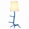 Настольная лампа креативная, дизайнерская современная, с подставкой для книг с белым абажуром, синяя, Е27, для спальни/64*22см - фото 1793763