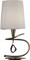 Настольная лампа классическая, с белым абажуром, дизайнерская, современная, в гостиную/в зал/в спальню, 37*18см, античная латунь, Е27 - фото 1801481