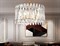 Люстра подвесная хрустальная современная дизайнерская прозрачная/золото D50см на 6 ламп Е14, высота до 79,5см для гостиной, для спальни, для прихожей, для кухни - фото 1808803