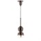 Светильник подвесной дизайнерский скрипка стеклянный в зал/в гостиную/над столом/в спальню/графит, Е27/регулируемая длина до 1,5м/D 15см/Sonata 6697 - фото 1813586