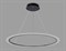 D96см 90Вт Подвесной светодиодный светильник кольцо черный/белый ACRYLICA FA4353 с пультом ambrella_fa4353 - фото 2016300