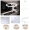 Люстра подвесная светодиодная современная с пультом диммируемая длинная кольцо с 3 спотами белая высота до 1,2м D50см 50Вт 3000-6400К для кухни, в зал, для гостиной, в прихожую, над столом - фото 2023210