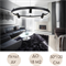 Люстра подвесная светодиодная современная с пультом диммируемая длинная кольцо с 3 спотами черная высота до 1,2м D50см 50Вт 3000-6400К для кухни, в зал, для гостиной, в прихожую, над столо - фото 2023211