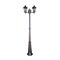 Уличный высокий наземный светильник с 2-мя плафонами 220*71,6*26см Е27 черный IP44 G4390-2 - фото 2107885