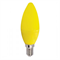 Лампа светодиодная Ecola цветная желтая Е14 6Вт свеча - фото 3324863