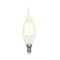 Лампа светодиодная Uniel филаментная свеча на ветру Е14 матовая 6Вт 3000К - фото 3324925
