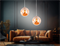 Светильник подвесной шар, стекло D20см, длина до 1,2м Е27 янтарный, золотой, лофт, модерн,для гостиной, в зал, над барной стойкой - фото 3335036