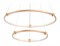 Люстра подвесная светодиодная современная 2 кольца сатурн D60см длинная до 1,3м золото, 45Вт над столом для гостиной, для кухни 3000-6400К - фото 3335627