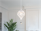 Светильник подвесной белый металлический плафон решетка в восточном стиле 17*29см с украшением Е27, высота до 80см - фото 3336027