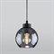 Светильник подвесной лофт черный шар стекло  Е27 15см, высота до 1,1м - фото 3338084