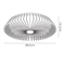 Люстра вентилятор потолочный  63X18,7 СМ IP20 13-20 м2 LED с пультом ДУ,приложение,Bluetooth двигатель DC-бесшумный серебро mantra_7122 - фото 4412527