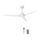 Люстра вентилятор потолочный 151X44,5 СМ IP44 20-40 м2 LED приложение,с пультом ДУ двигатель DC-бесшумный белый/белый mantra_8726 - фото 4414613