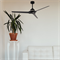 Люстра вентилятор потолочный 177X45,5-70,5 СМ IP44 20-40 м2 LED приложение,с пультом ДУ двигатель DC-бесшумный черный/черный,коричневый mantra_8723 - фото 4414640