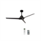Люстра вентилятор потолочный 177X45,5-70,5 СМ IP44 20-40 м2 LED приложение,с пультом ДУ двигатель DC-бесшумный черный/черный,коричневый mantra_8723 - фото 4414643