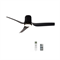 Люстра вентилятор потолочный 133,5X27,5 СМ IP20 20 м2 LED приложение,с пультом ДУ двигатель DC-бесшумный черный/черный mantra_8718 - фото 4414704