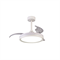 Люстра вентилятор потолочный 43-91X44,8 СМ IP20 13 м2 LED с пультом ДУ двигатель DC-бесшумный белый/прозрачный mantra_8729 - фото 4416314