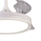 Люстра вентилятор потолочный 43-91X44,8 СМ IP20 13 м2 LED с пультом ДУ двигатель DC-бесшумный белый/прозрачный mantra_8729 - фото 4416315