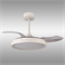 Люстра вентилятор потолочный 51,5-106X32,3-44,8 СМ IP20 13-20 м2 LED с пультом ДУ двигатель DC-бесшумный белый/прозрачный mantra_8826 - фото 4417467