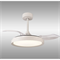 Люстра вентилятор потолочный 51,5-106X32,3-44,8 СМ IP20 13-20 м2 LED с пультом ДУ двигатель DC-бесшумный белый/прозрачный mantra_8826 - фото 4417474