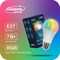 Лампа светодиодная RGB, с пультом , А60, 7 Вт, 560 Лм, Е27, 220 В 5526601-s - фото 4446521