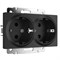 Розетка двойная с заземлением черный матовый WERKEL W1172008 werkel_a051623 - фото 4453132