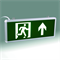 Светильник информационный аварийный, световой указатель "Выход наверх стрелка бегущий" 360X150X22мм аккумуляторный с 1 стеклом 120 мин svetlon_MBD-200N_Е45 - фото 4507004