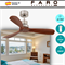 Потолочный вентилятор Faro Barcelona  107X34 СМ IP20 13 м2 с пультом ДУ 6 скоростей  двигатель DC-бесшумный никель/коричневый 33508DC - фото 4883221